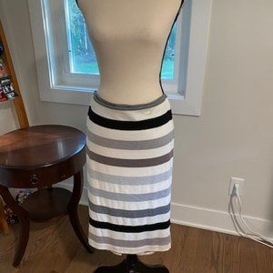 Three Dots Striped Skirt